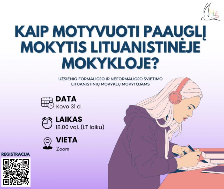 Seminaras „Kaip motyvuoti paauglį mokytis lituanistinėje mokykloje?“ 